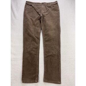 Normal Brand Corduroy Pants Men 34x34 Brown‎ Straight Wale Cord 5 Pocket